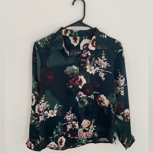 Silky floral blouse
